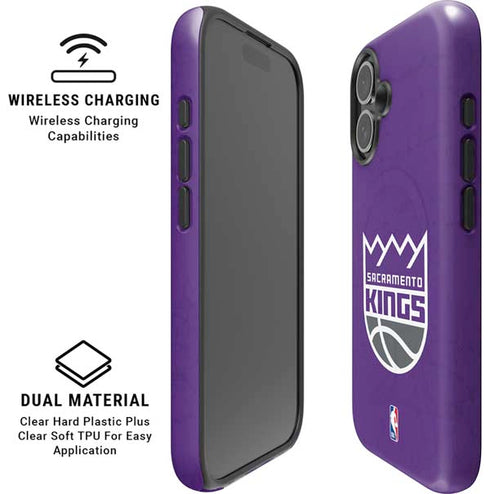 NBA Sacramento Kings Distressed iPhone 16 Plus Magsafe Impact Case